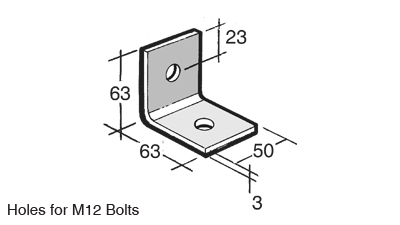 Galvanized Bowmac Angle Bracket B350