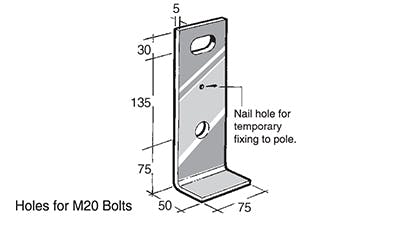 Stainless BS128 Bowmac Post and Pole Bracket