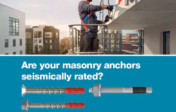 Are your masonry anchors seismically rated?
