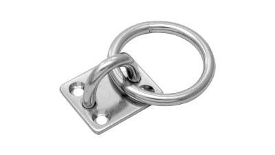 Stainless Rectangle Eye Pad with Ring