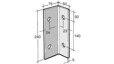 Galvanized Bowmac Angle Bracket B177