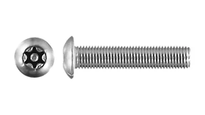 Stainless Button 6 Lobe with Pin Machine Screw