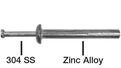 Stainless and Zinc Alloy Pin Anchors