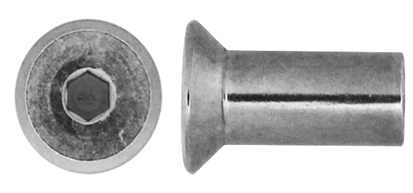 Stainless Countersunk Socket Barrel Nut