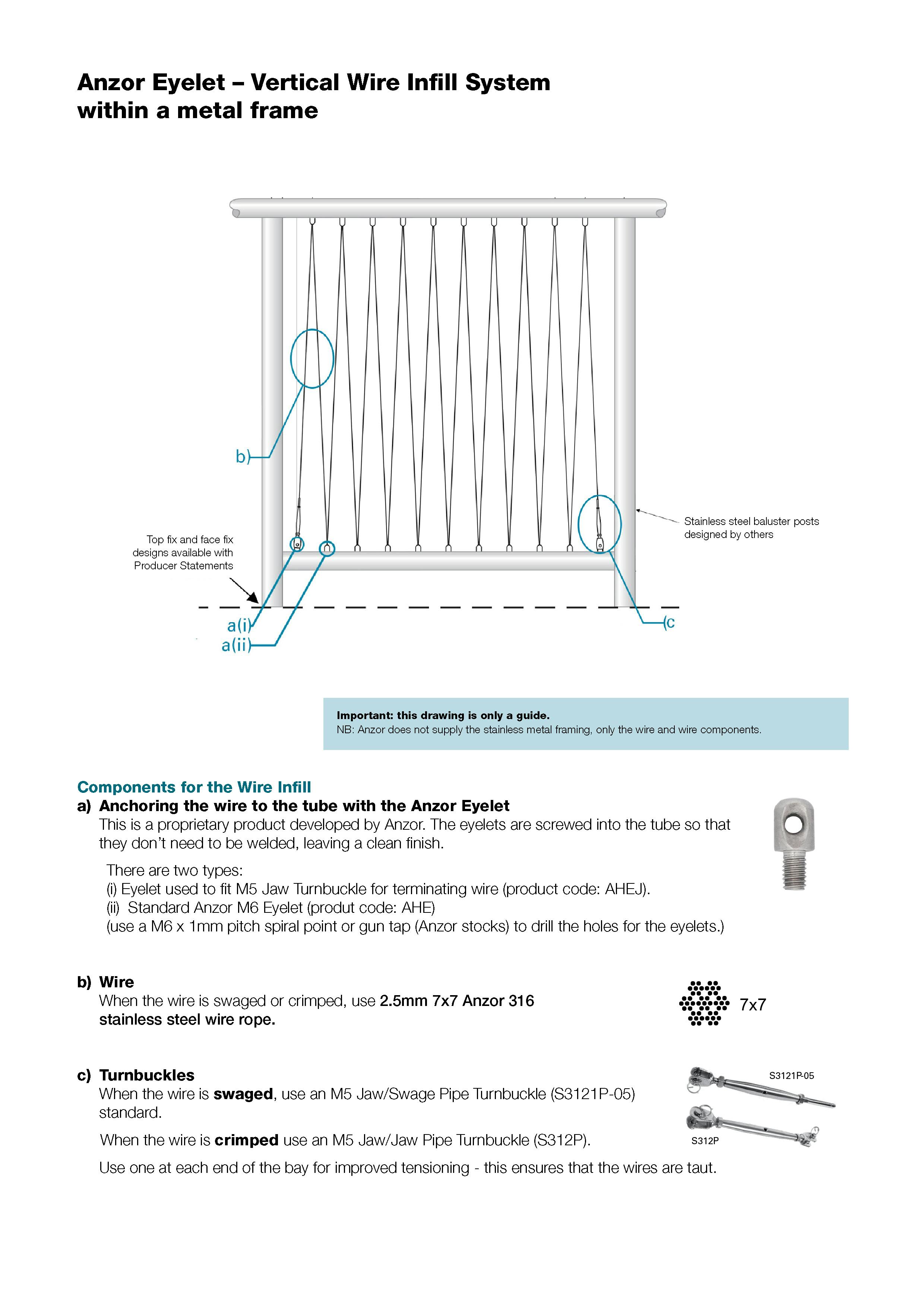 vertical wire balustrade with stainless steel wire rope