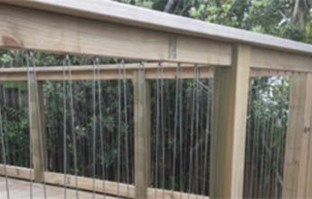 Stainless Wire Balustrade in Timber