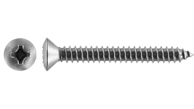Stainless Raised Countersunk Philips Self Tapping Screw