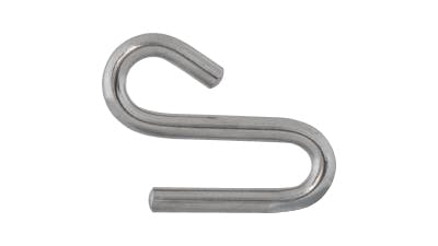 S875 5MM 304 S HOOK - ONE END CLOSED