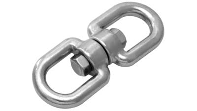 Forged Stainless Steel Eye & Eye Swivel – Heavy Duty 3/8” 316 SS, Perfect For Chains & Ropes