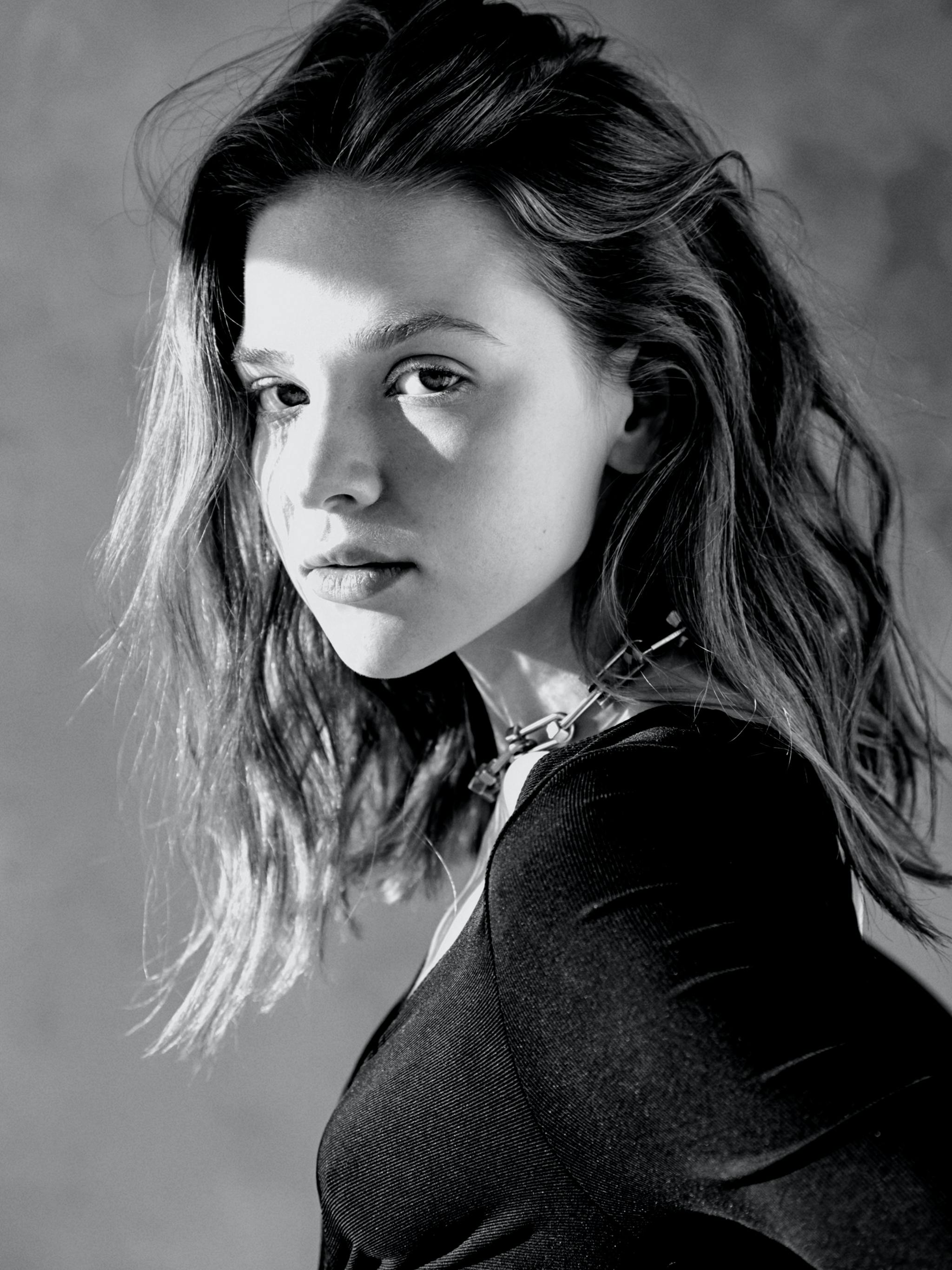 Women with light in the face