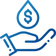 Icon of hand receiving money