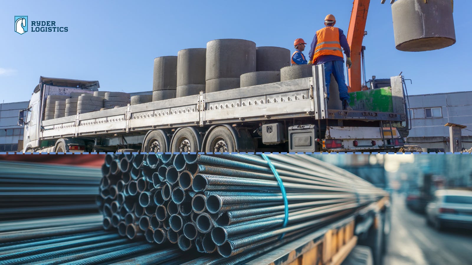 Trailer carrying large equipment