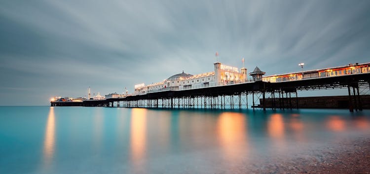 Brighton pier at night
