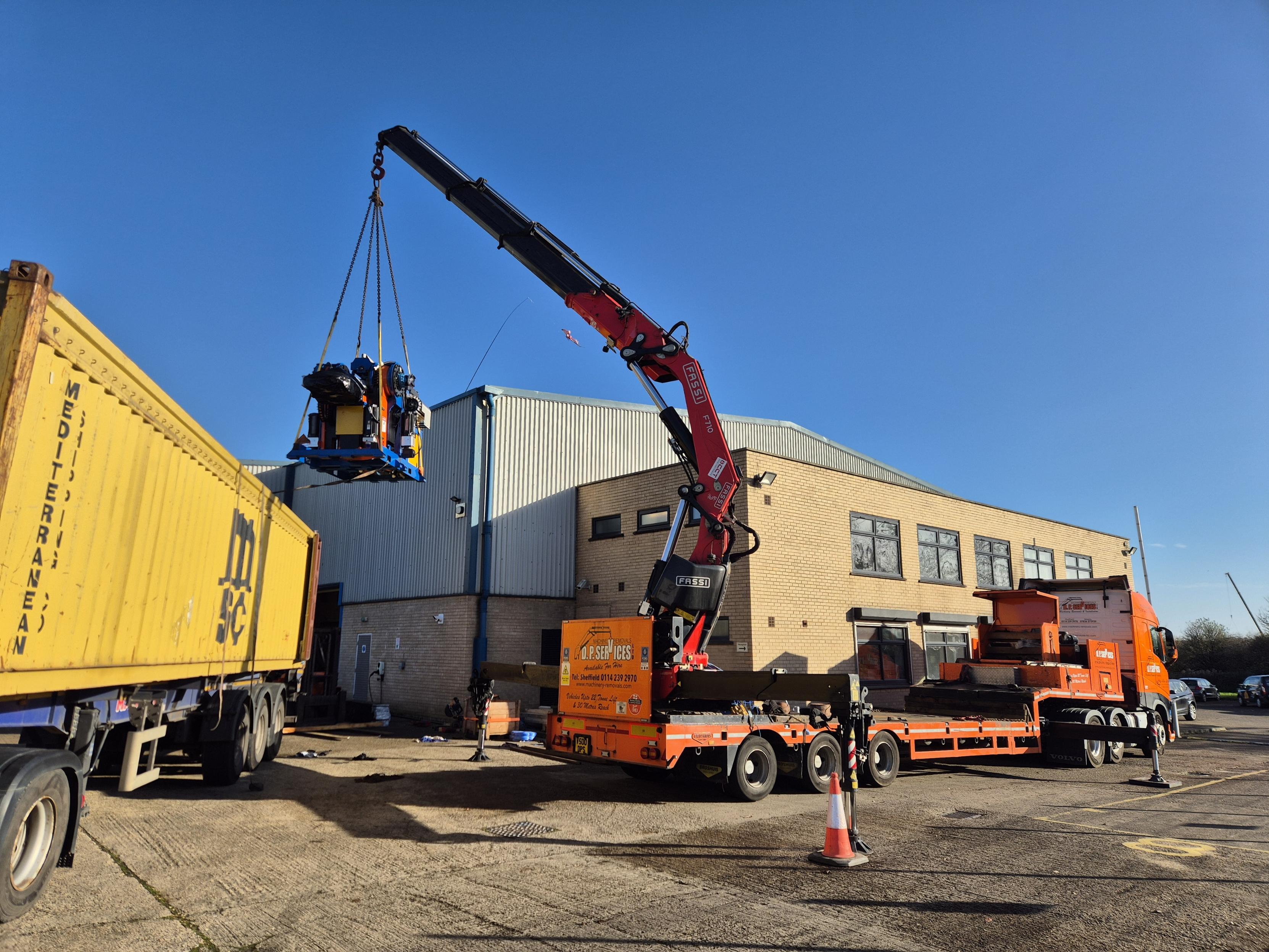Image of crane on a truck