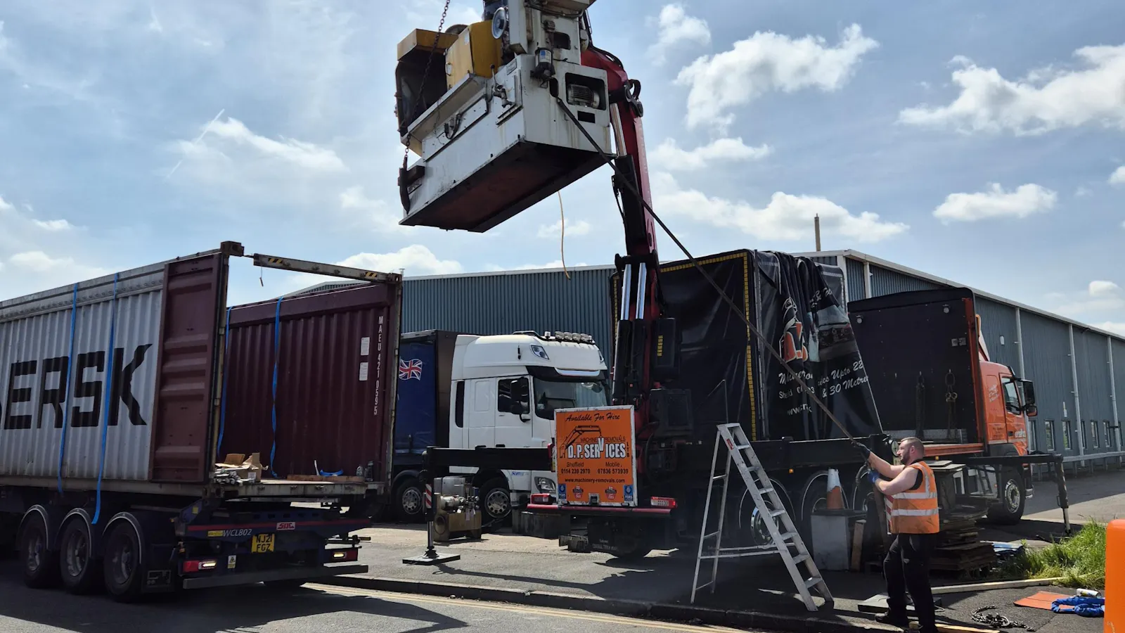 Image of a crane lifting