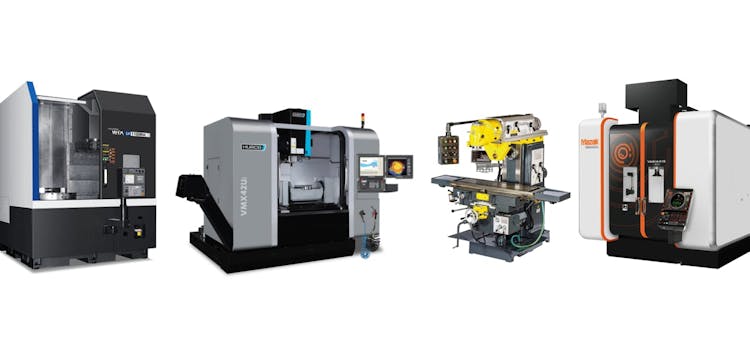 A selecting of CNC equipment