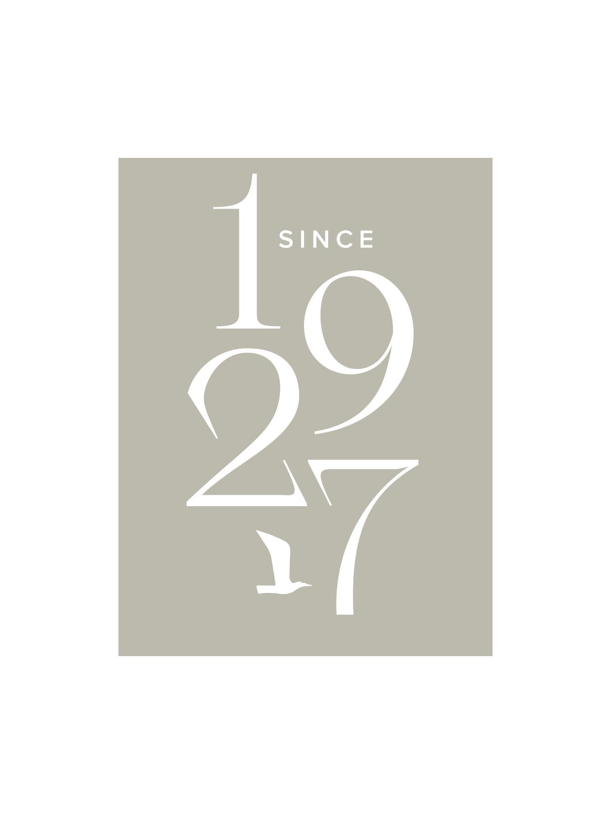 Möve – Brand Design, E-Commerce, Experience Design "A contemporary shopping experience for home textiles": Graphic showing the founding year 1927 with a bird silhouette x HY.AM Studios