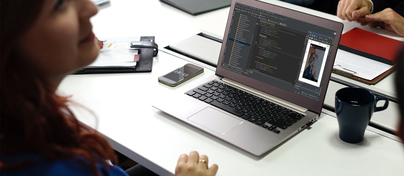 designer working on psd-to-xml
