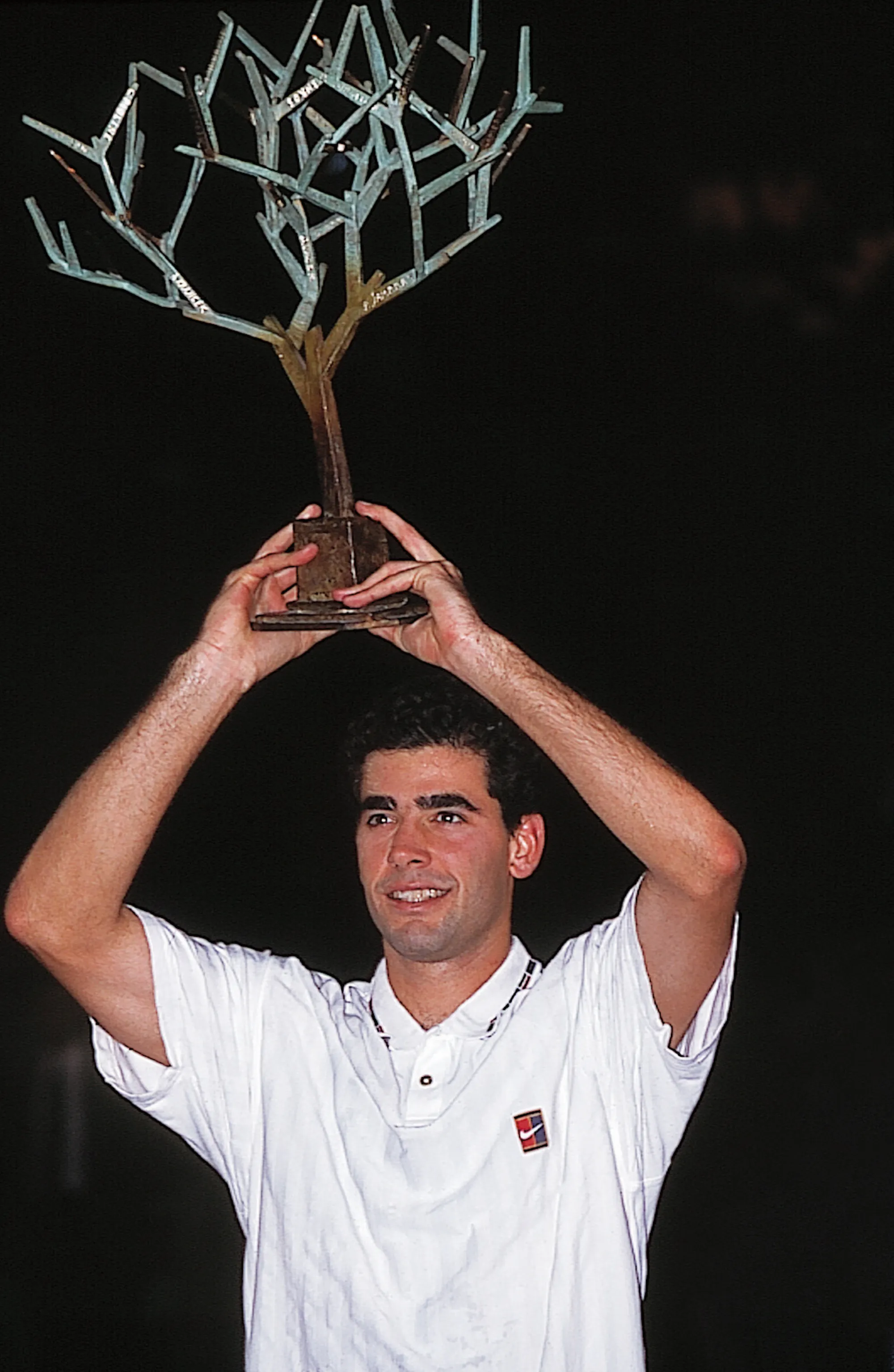 Pete Sampras / Photocall trophée - Rolex Paris Masters 1995