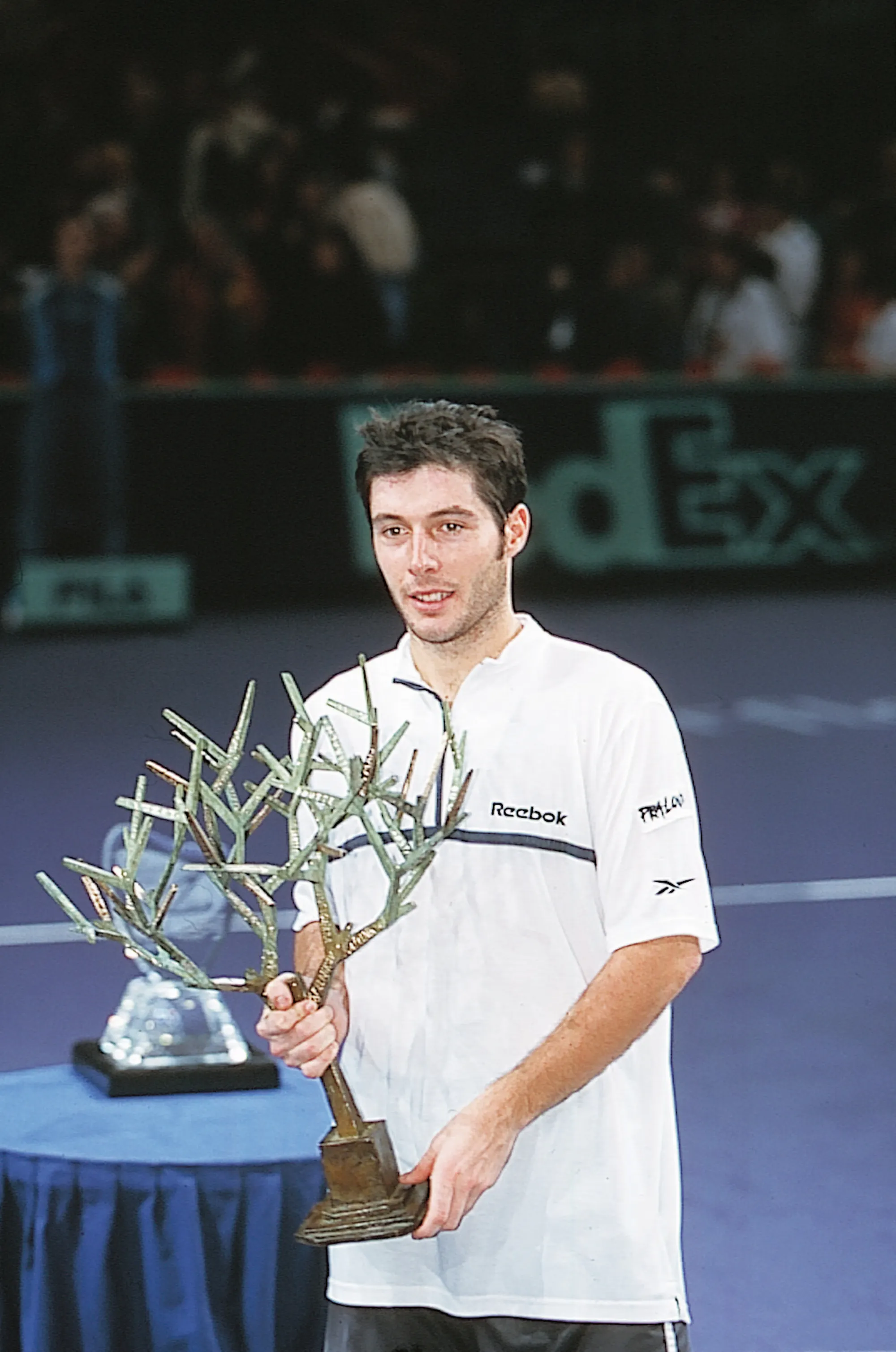 Sébastien Grosjean / Photocall trophée - Rolex Paris Masters 2001