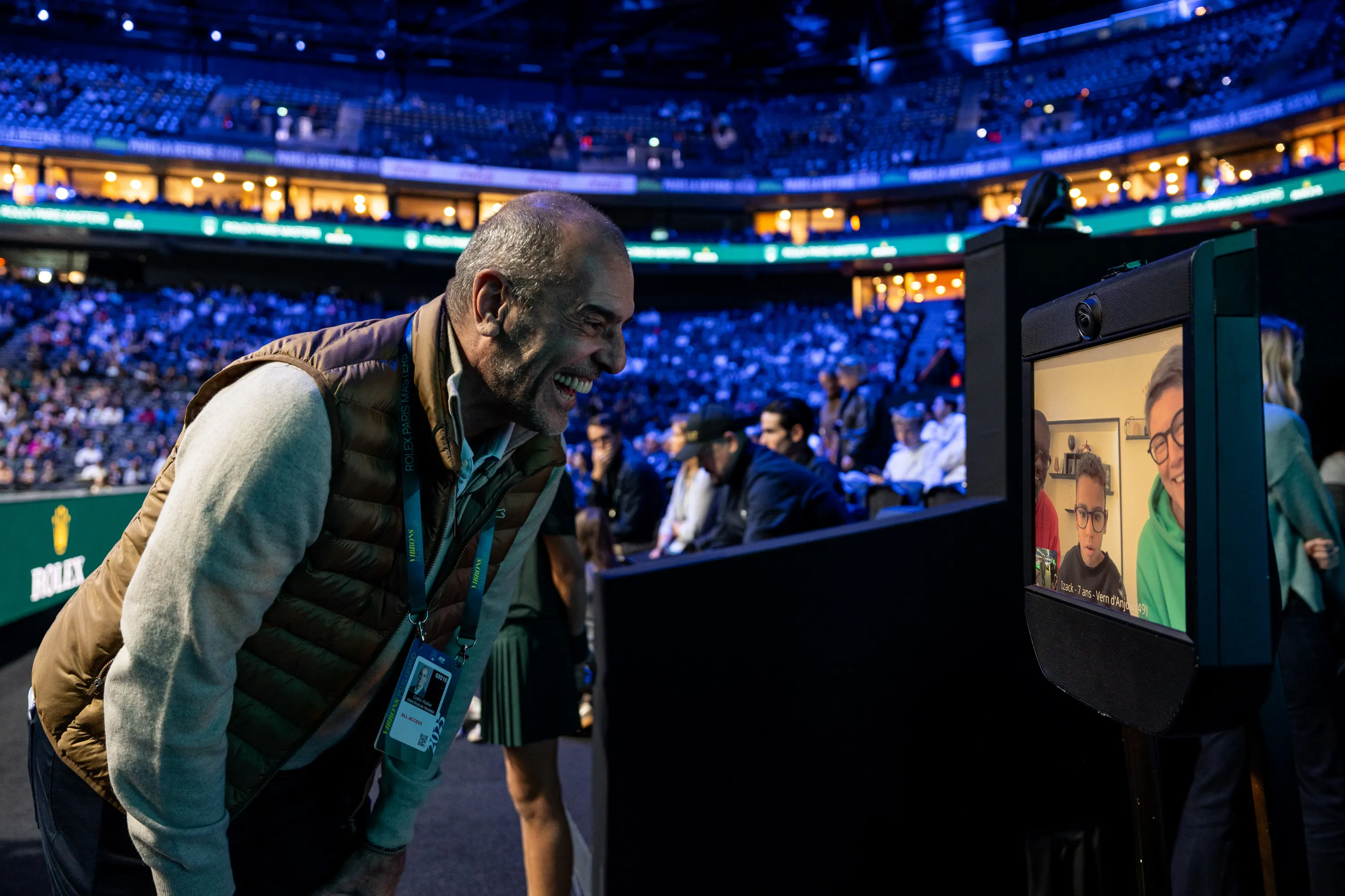Cédric Pioline & le robot Awabot / Rolex Paris Masters 2025