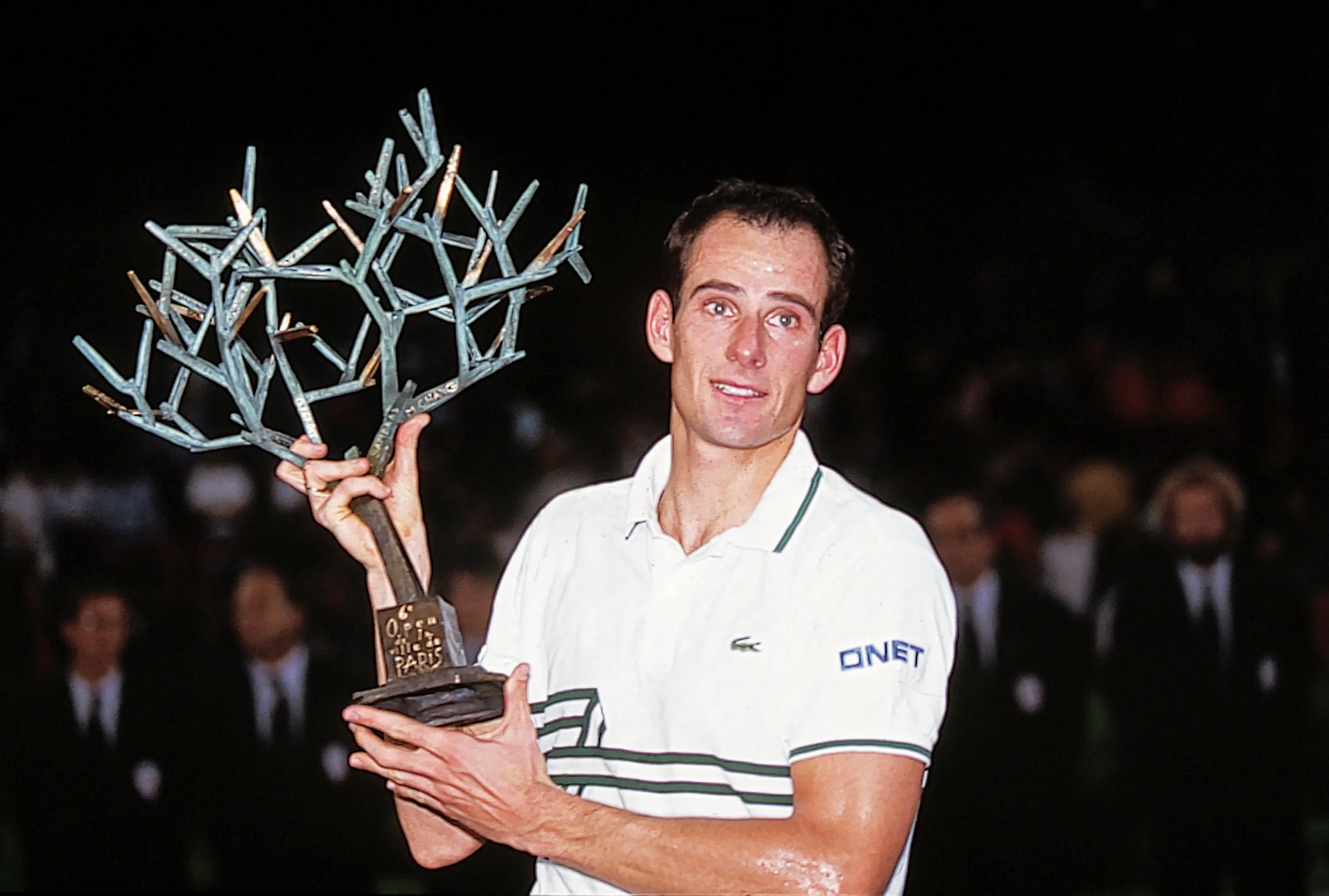 Guy Forget / Photocall trophée - Rolex Paris Masters 1991