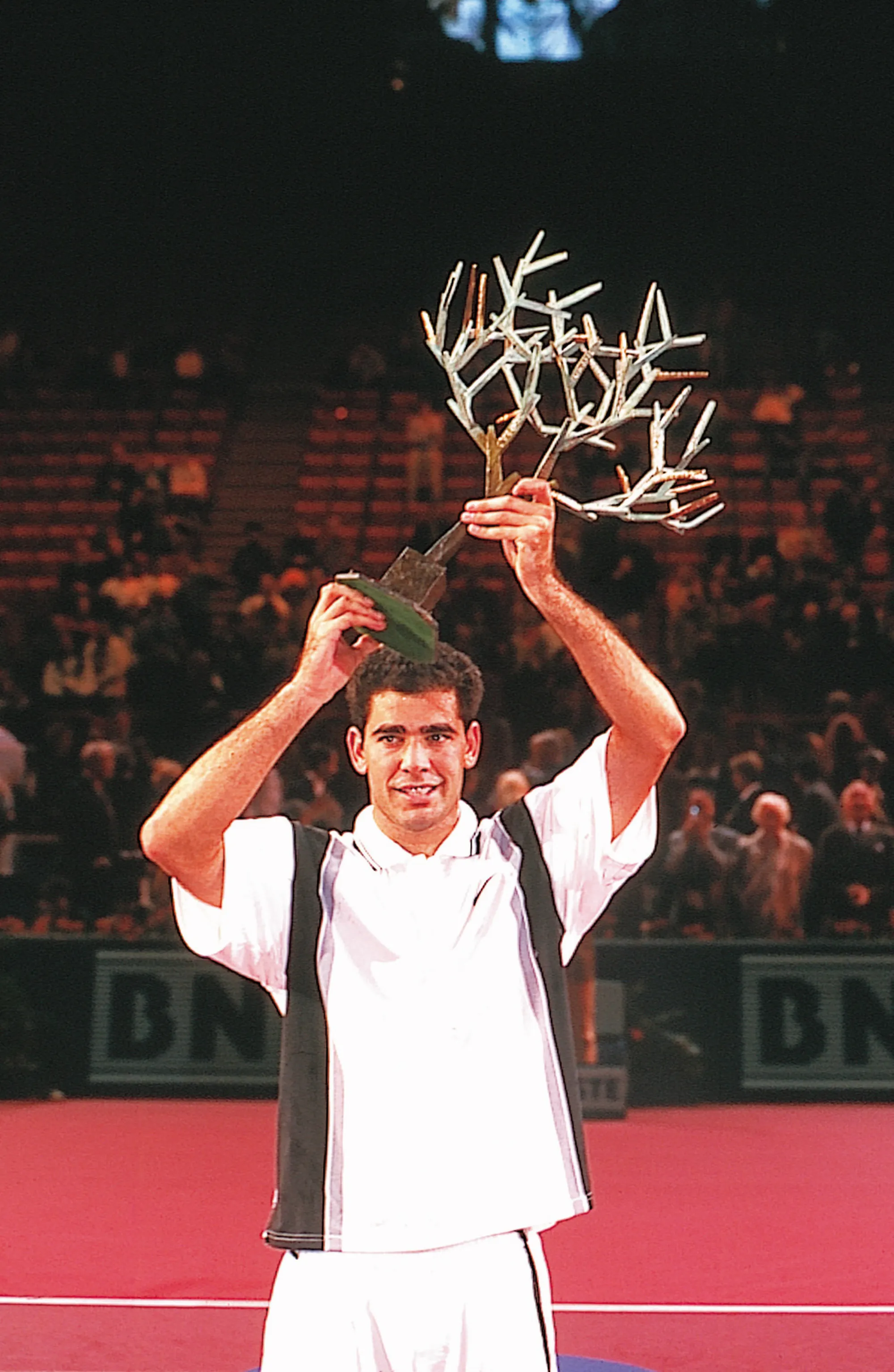 Pete Sampras / Photocall trophée - Rolex Paris Masters 1997