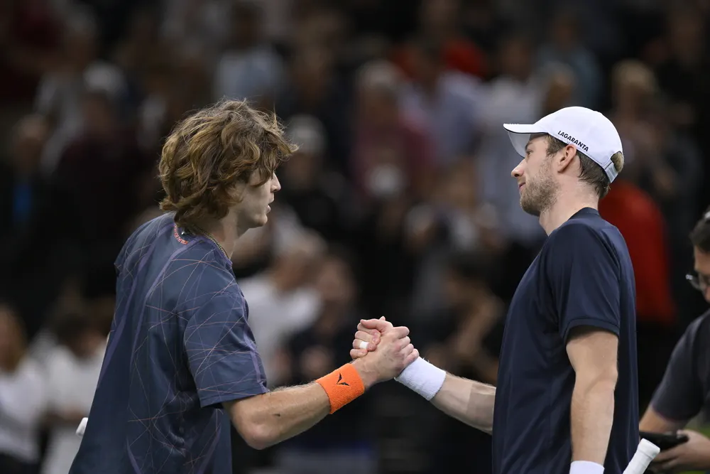 Andrey Rublev, Botic Van de Zandschulp, Rolex Paris Masters 2023, Simple Messieurs, 18 de Finale