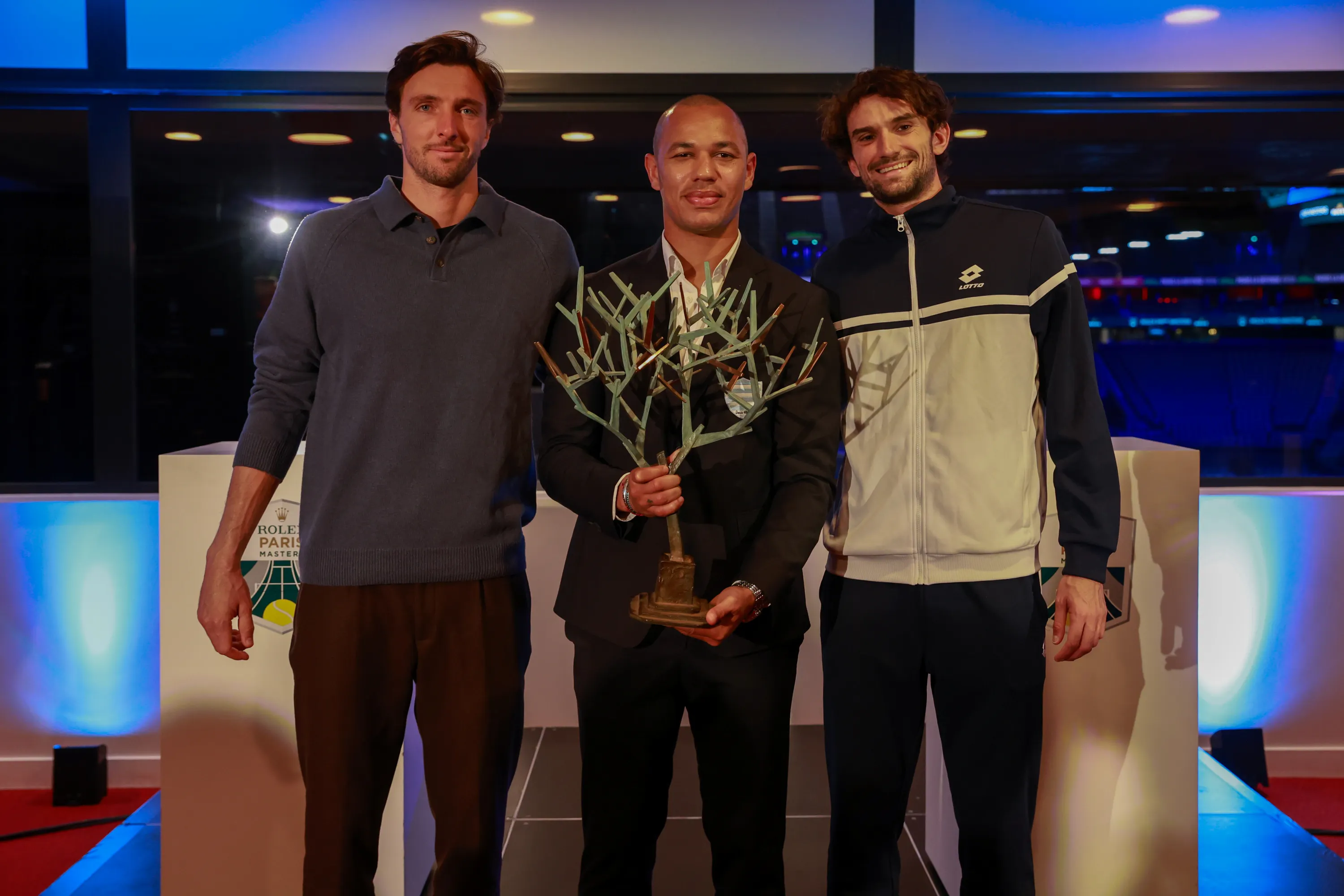 Arthur Rinderknech, Gaël Fickou & Valentin Vacherot / Tirage au sort Rolex Paris Masters 2025