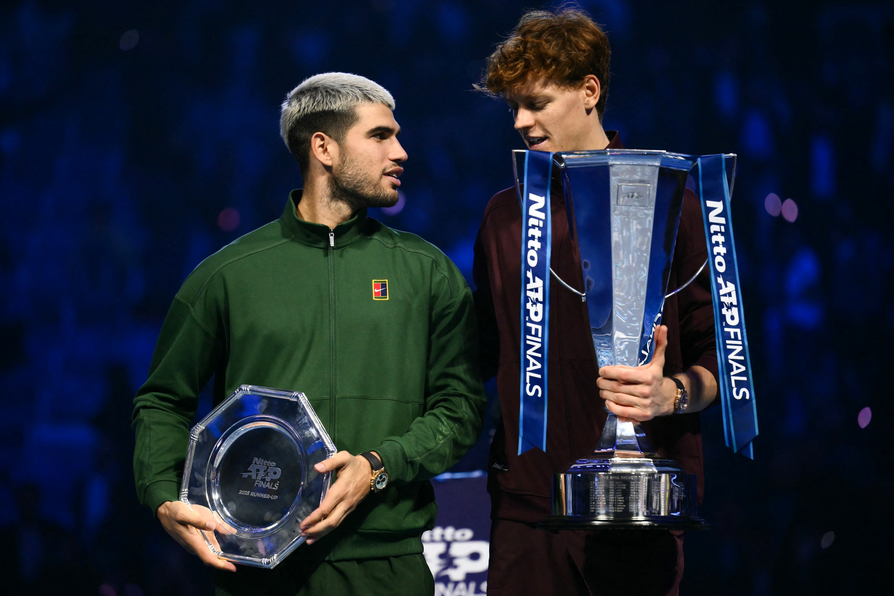 Carlos Alcaraz & Jannik Sinner / Photocall trophée Finales ATP Turin