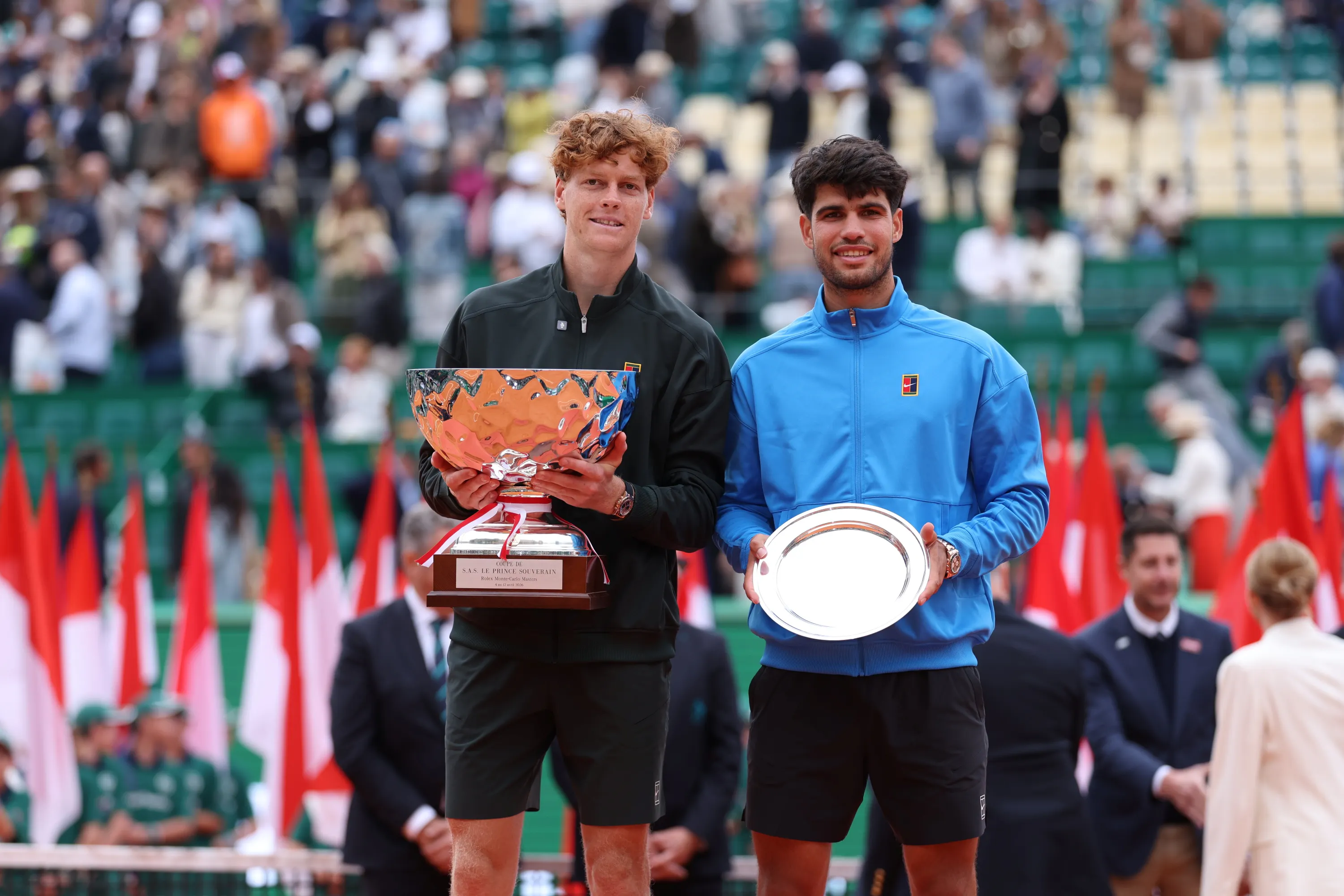 Jannik Sinner & Carlos Alcaraz / Photocall trophée Masters 1000 Monte-Carlo