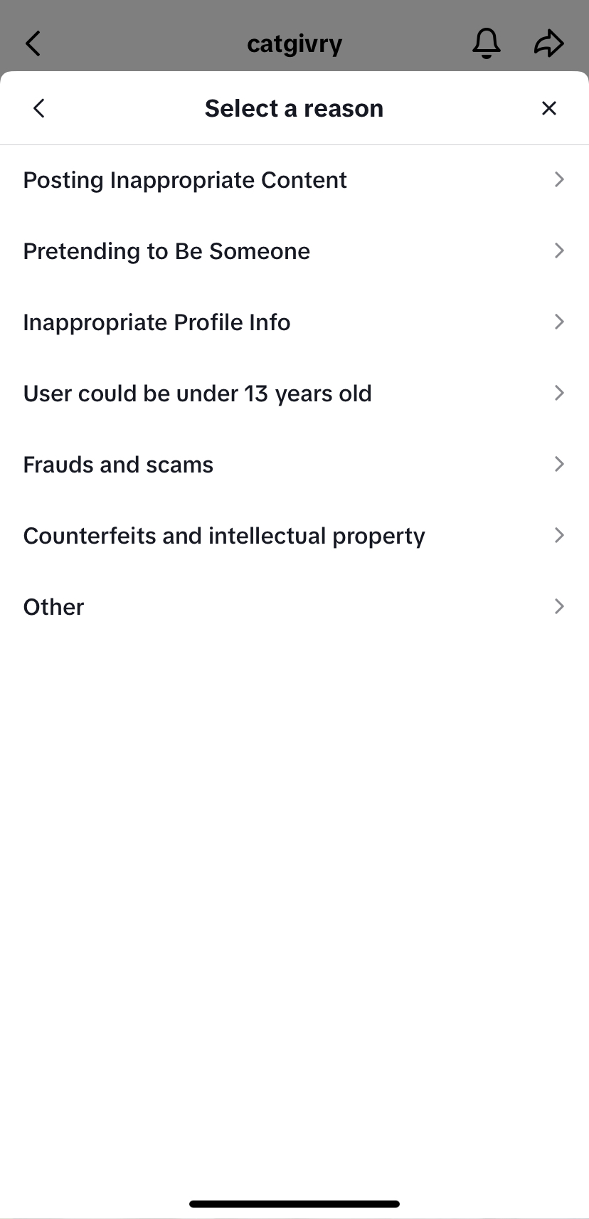 TikTok report user 3