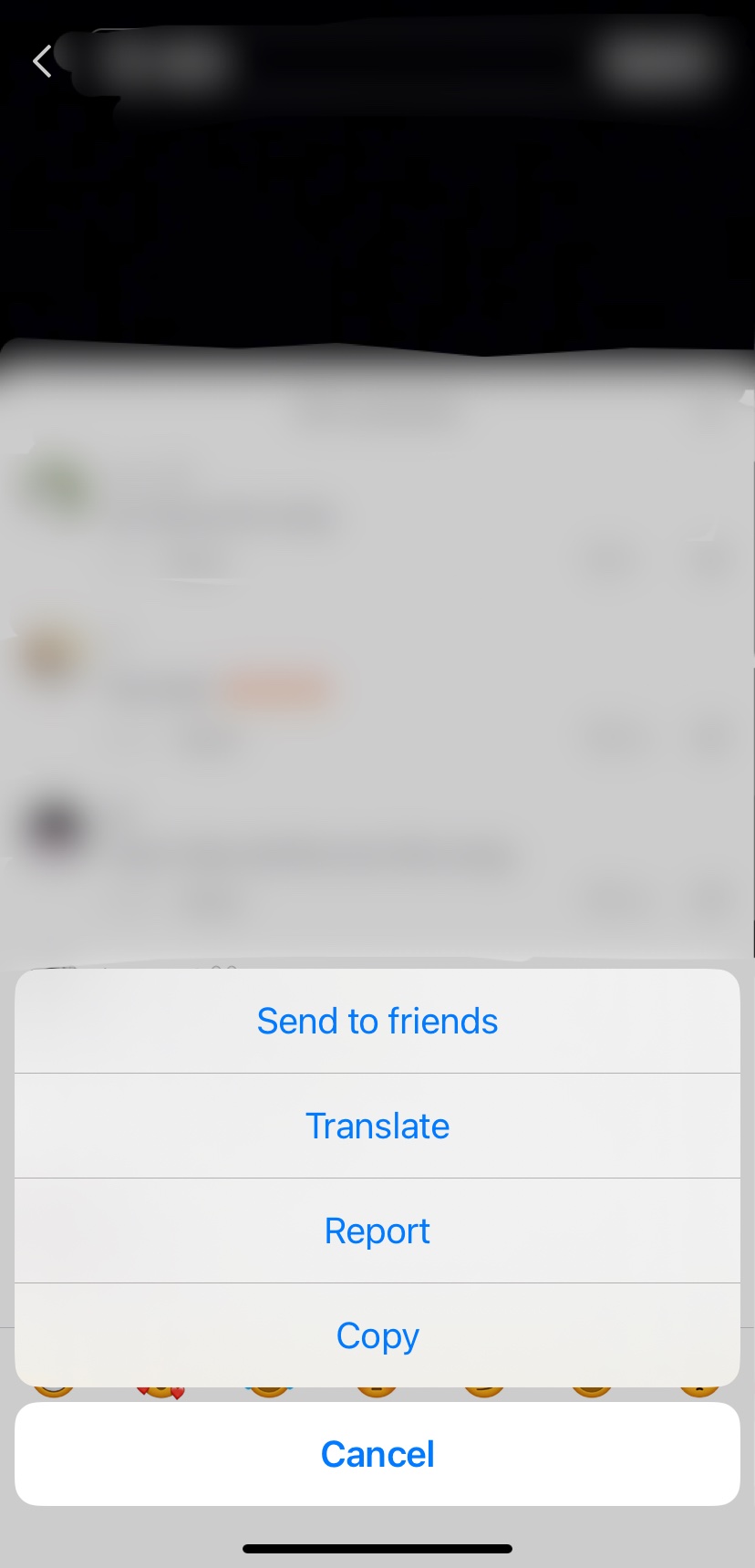 TikTok report comment 1