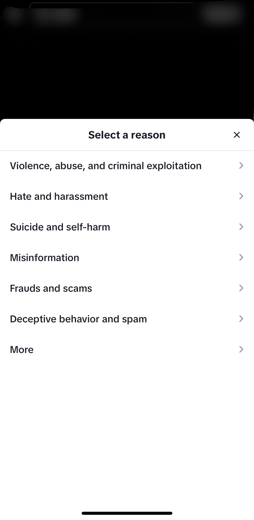 TikTok report comment 2