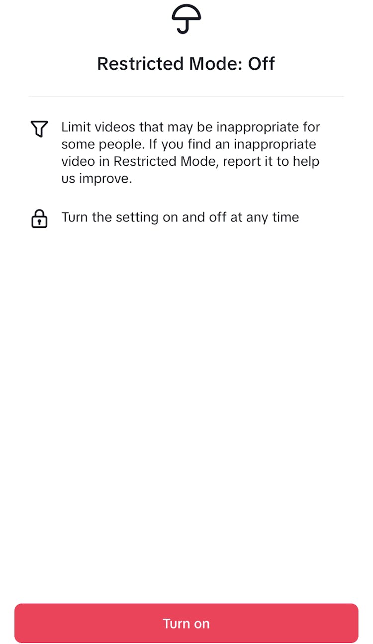 TikTok restricted mode 2