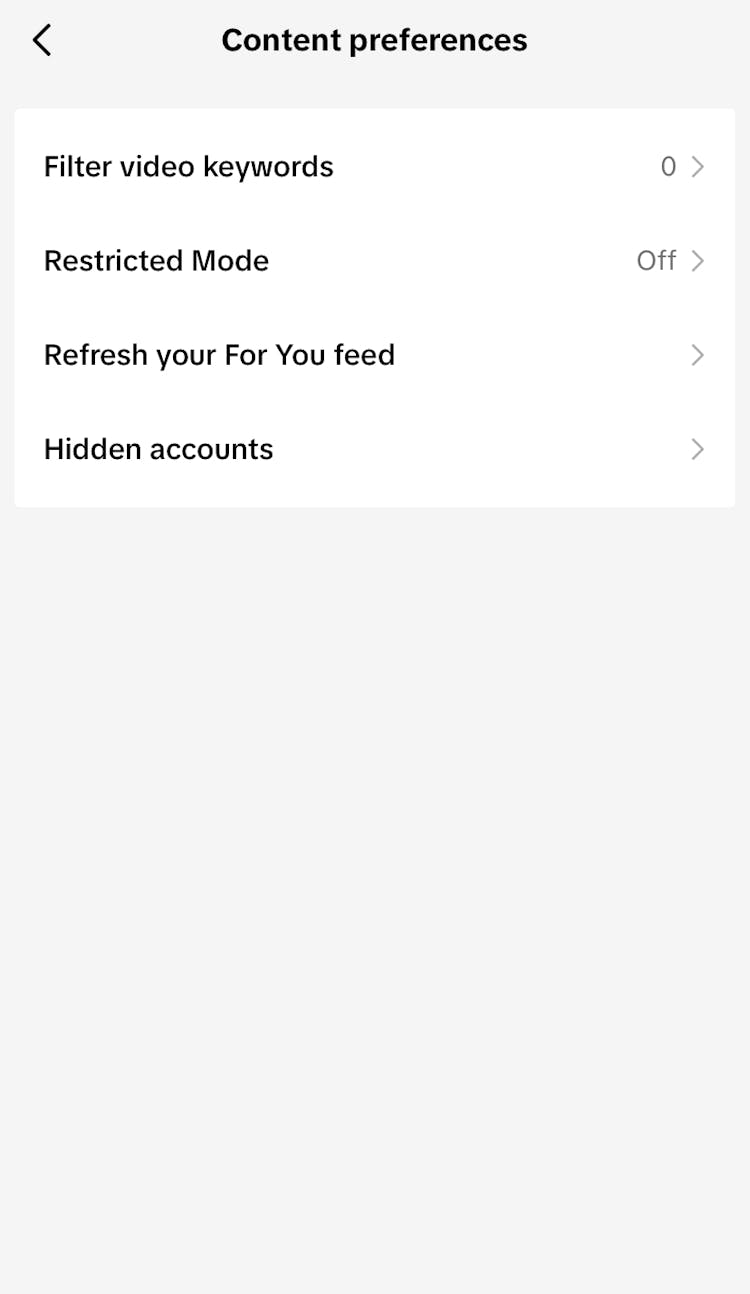 TikTok restricted mode 1