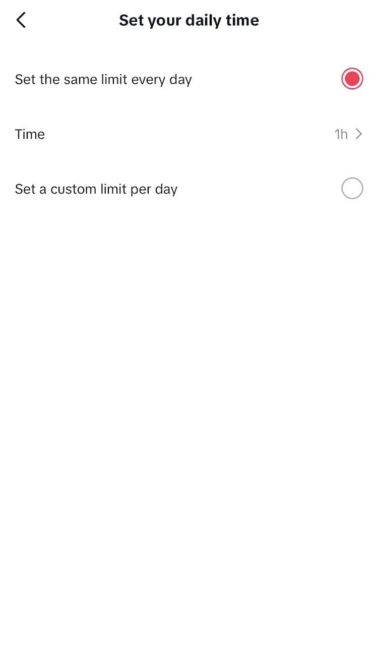 TikTok screen time 2