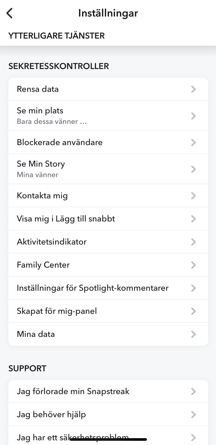Snapchat Familjecenter 1