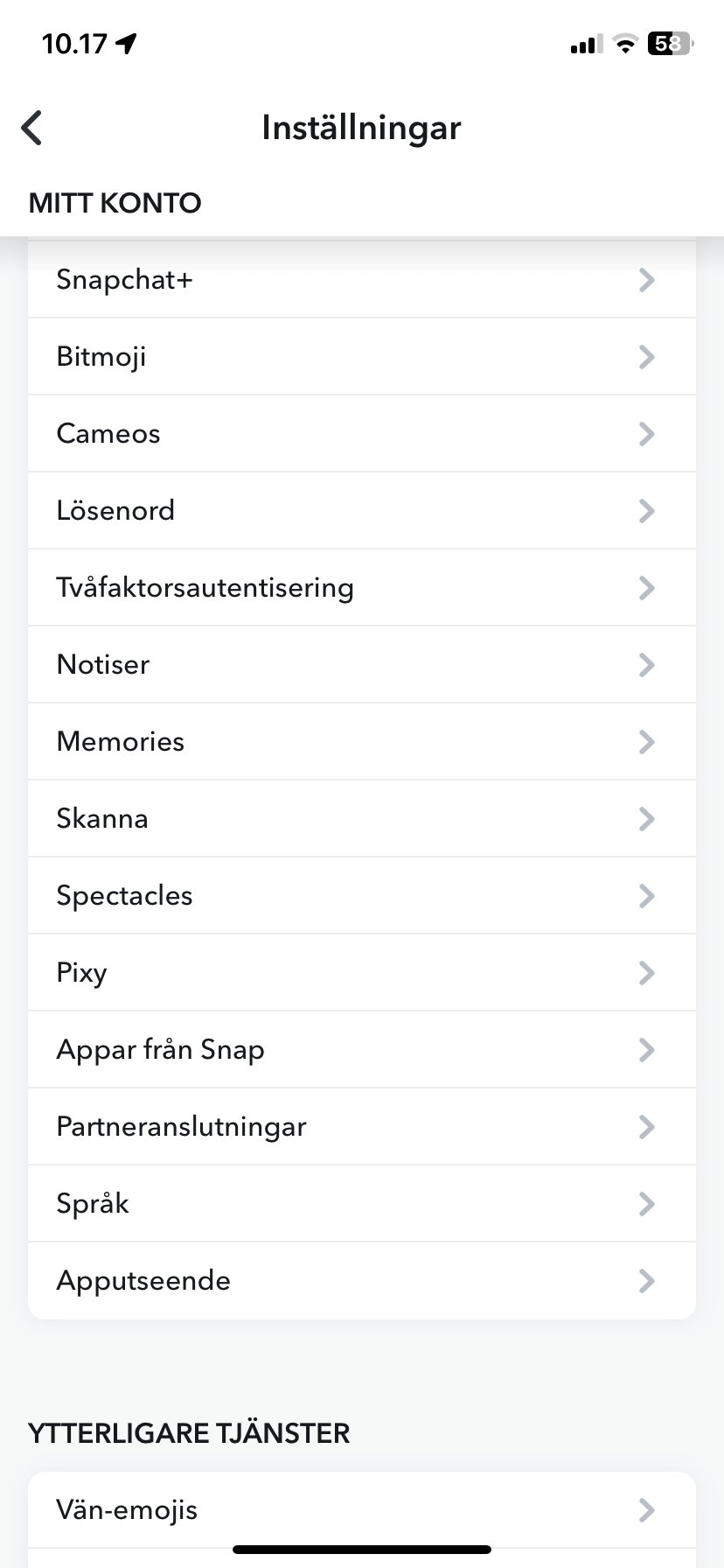 Snapchat Glöm kopplade enheter 1
