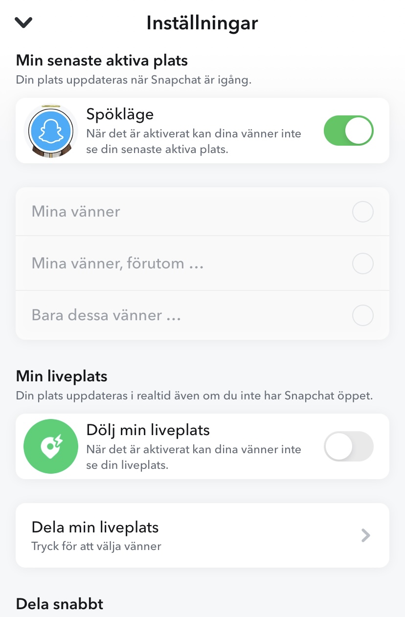 Snapchat Spökläge 2