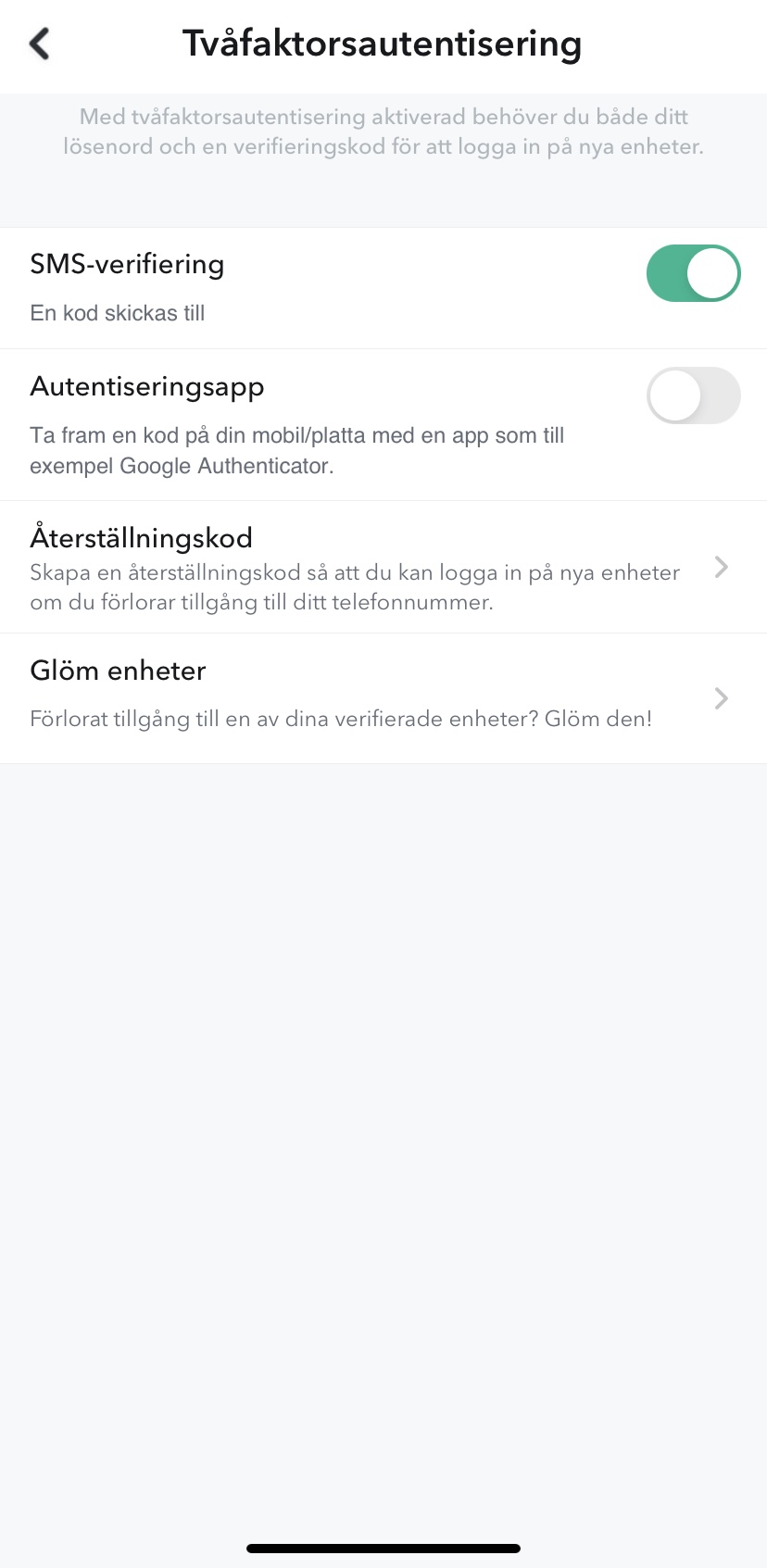 Snapchat Glöm kopplade enheter 2