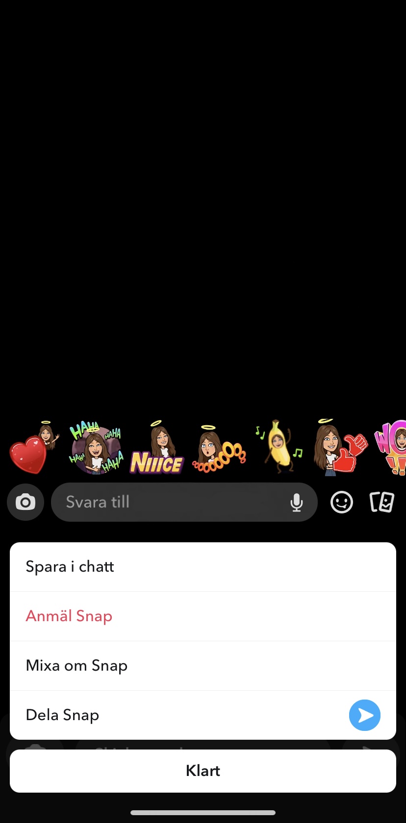 Snapchat Anmäl en snap 1