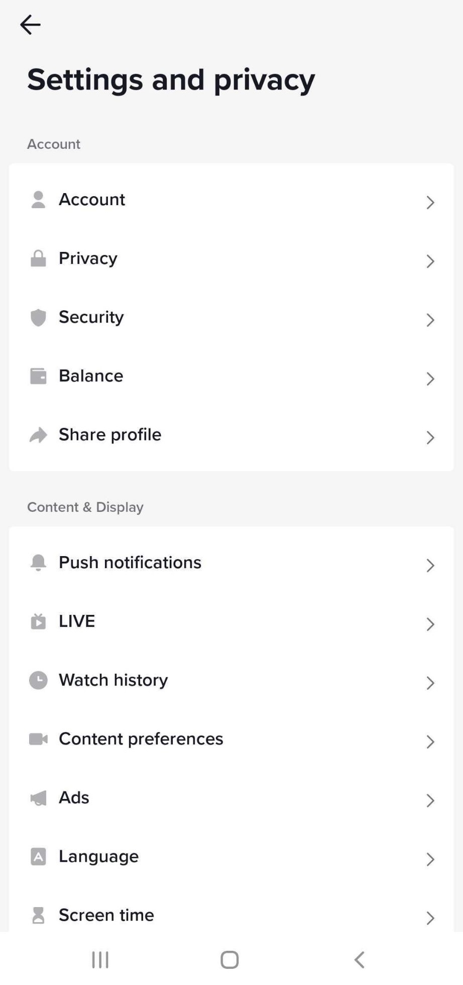 TikTok Ändra språk 1