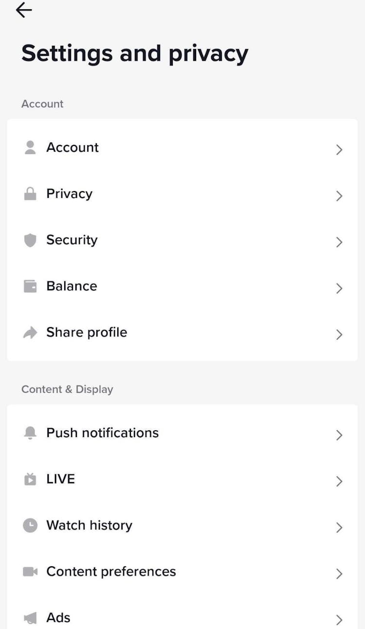 TikTok Ändra språk 1