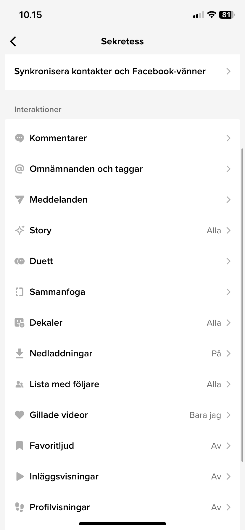 TikTok Hantera kommentarer 1
