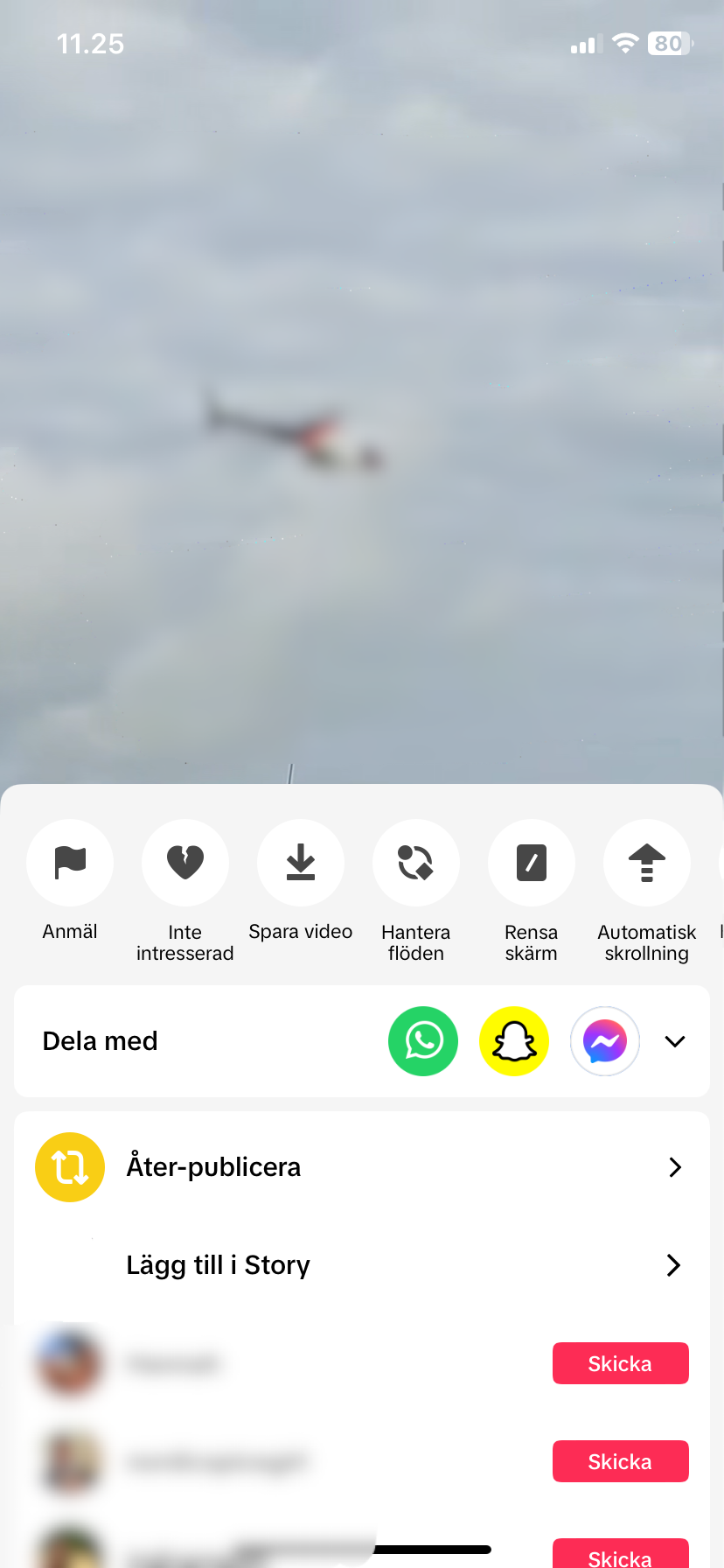 TikTok Anmälning av en video 1