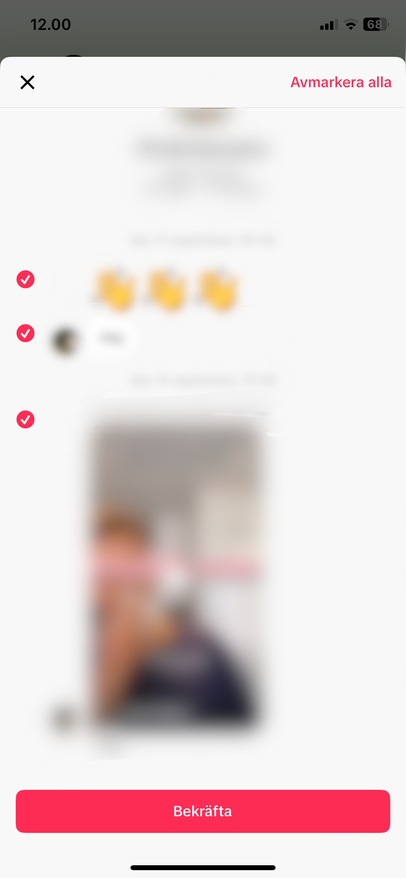 TikTok Anmälning av privata meddelanden 2