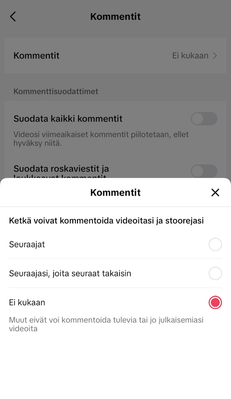TikTok kommentit 3