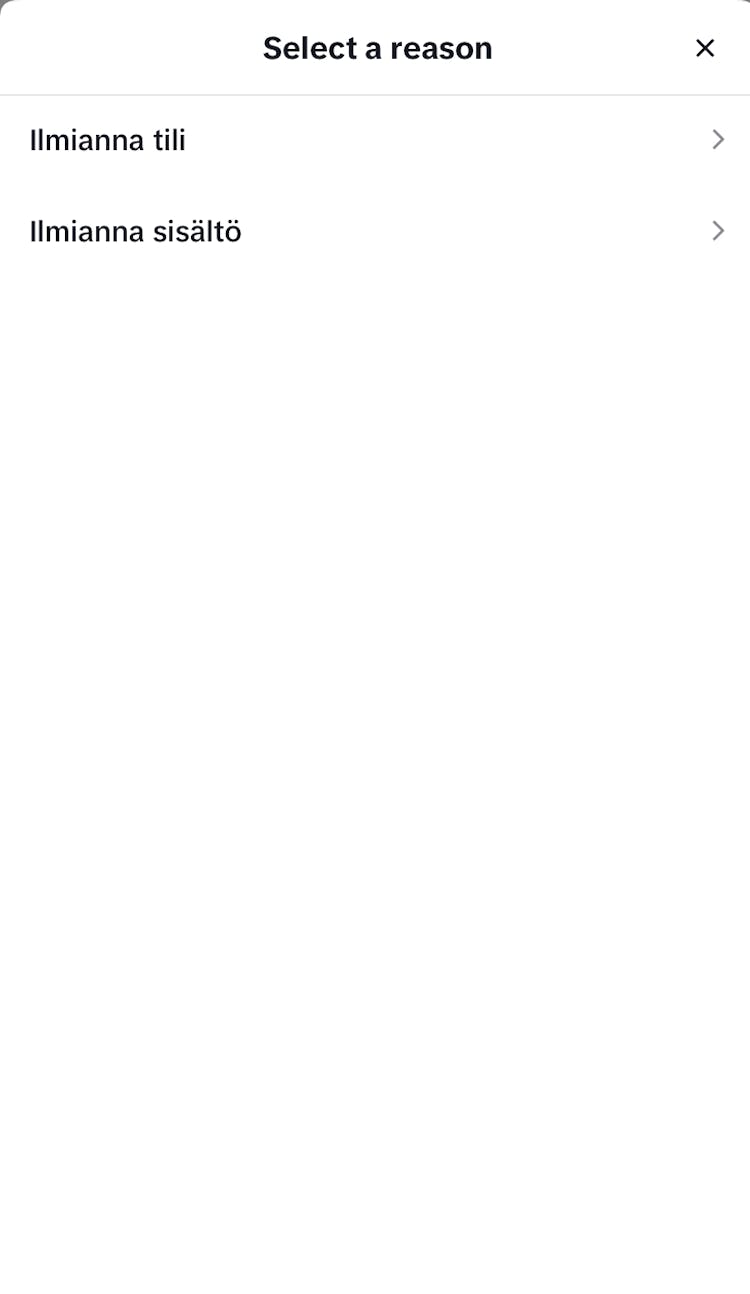 TikTok kayttajan ilmiantaminen 2