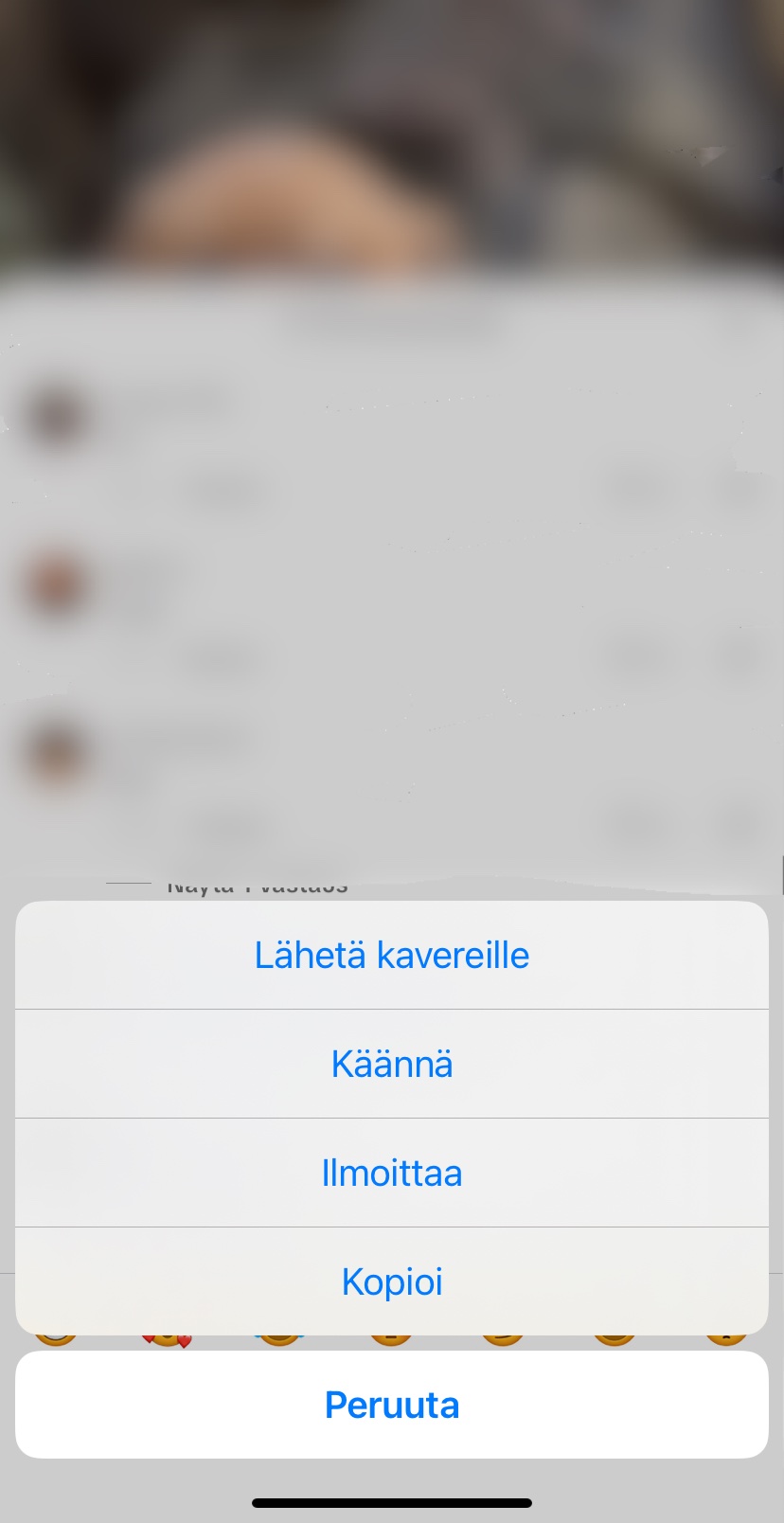 TikTok kommentin ilmiantaminen 1